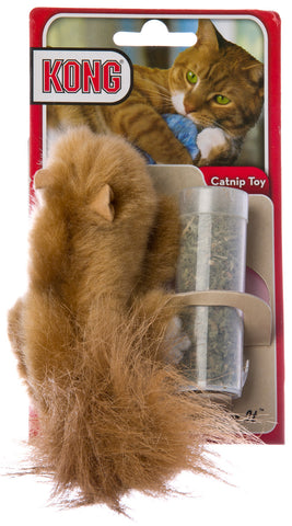 Kong Catnip Refillable Squirrel Cat Toy with Catnip